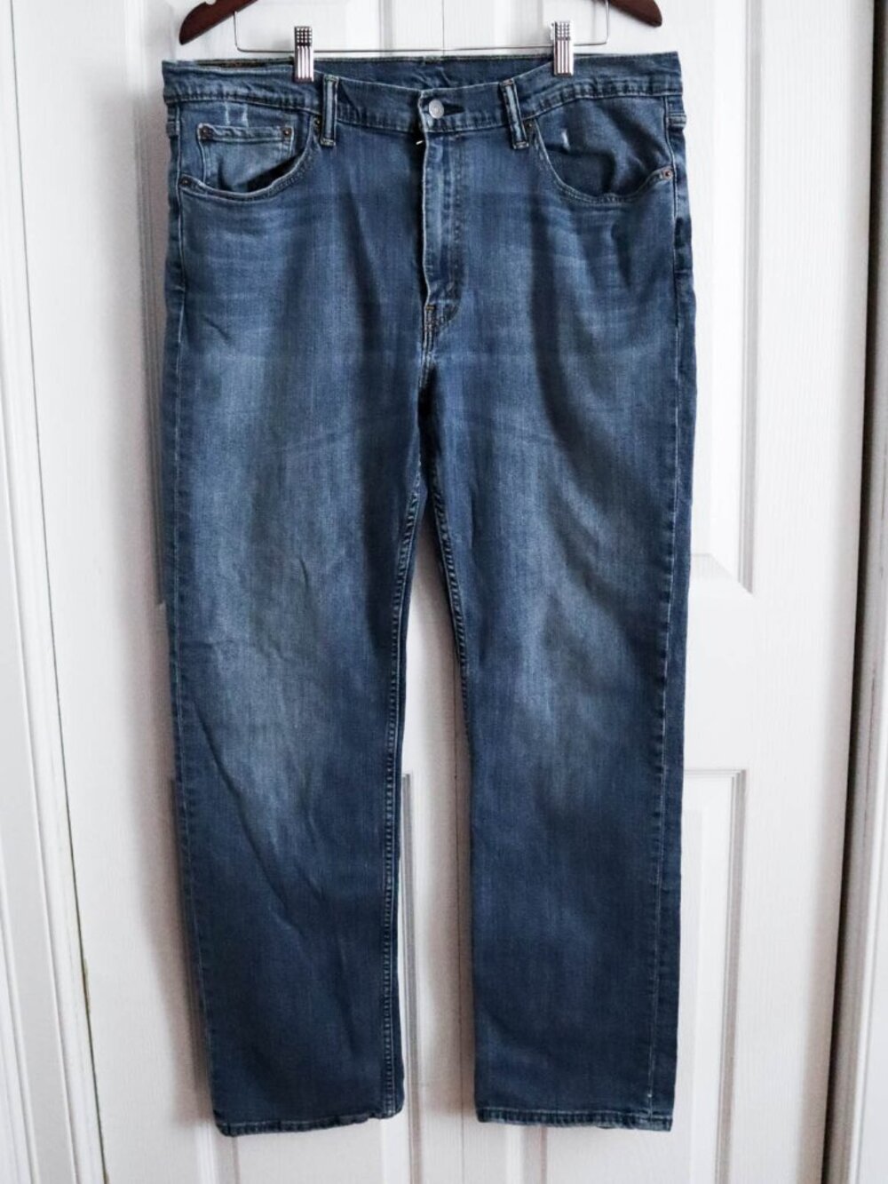 Levi's 514 Men's Denim Jeans Pants Sz 38x32 Medium Wash Straight Leg Stretch